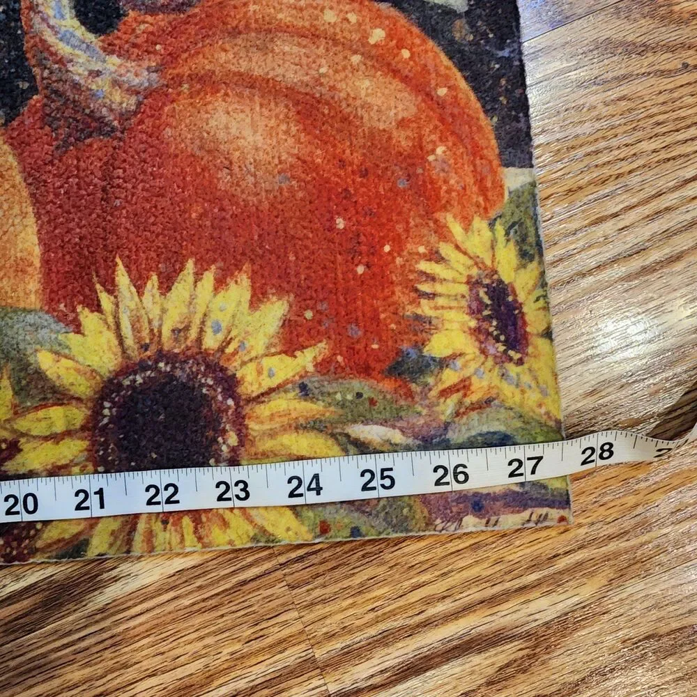 Fall Pumpkin Door Mat Rug Rubber Nonslip Back